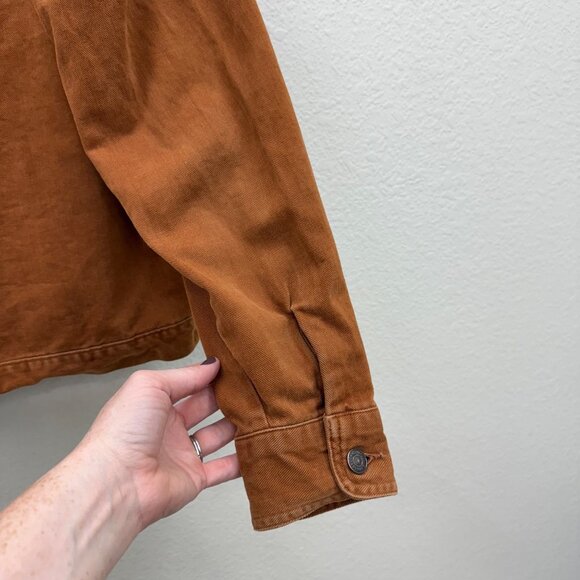 VTG Levis Rust Button Up Collared Denim Jacket Mens SEE MEASUREMENTS - Picture 5 of 8